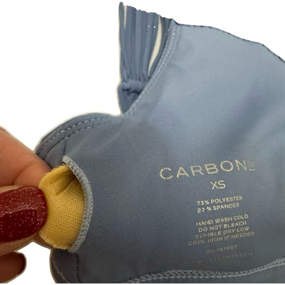 Carbon38 Sayang Canggu Macrame Crochet Sports Bra in Dusty Blue Limited Edition - Picture 5 of 8